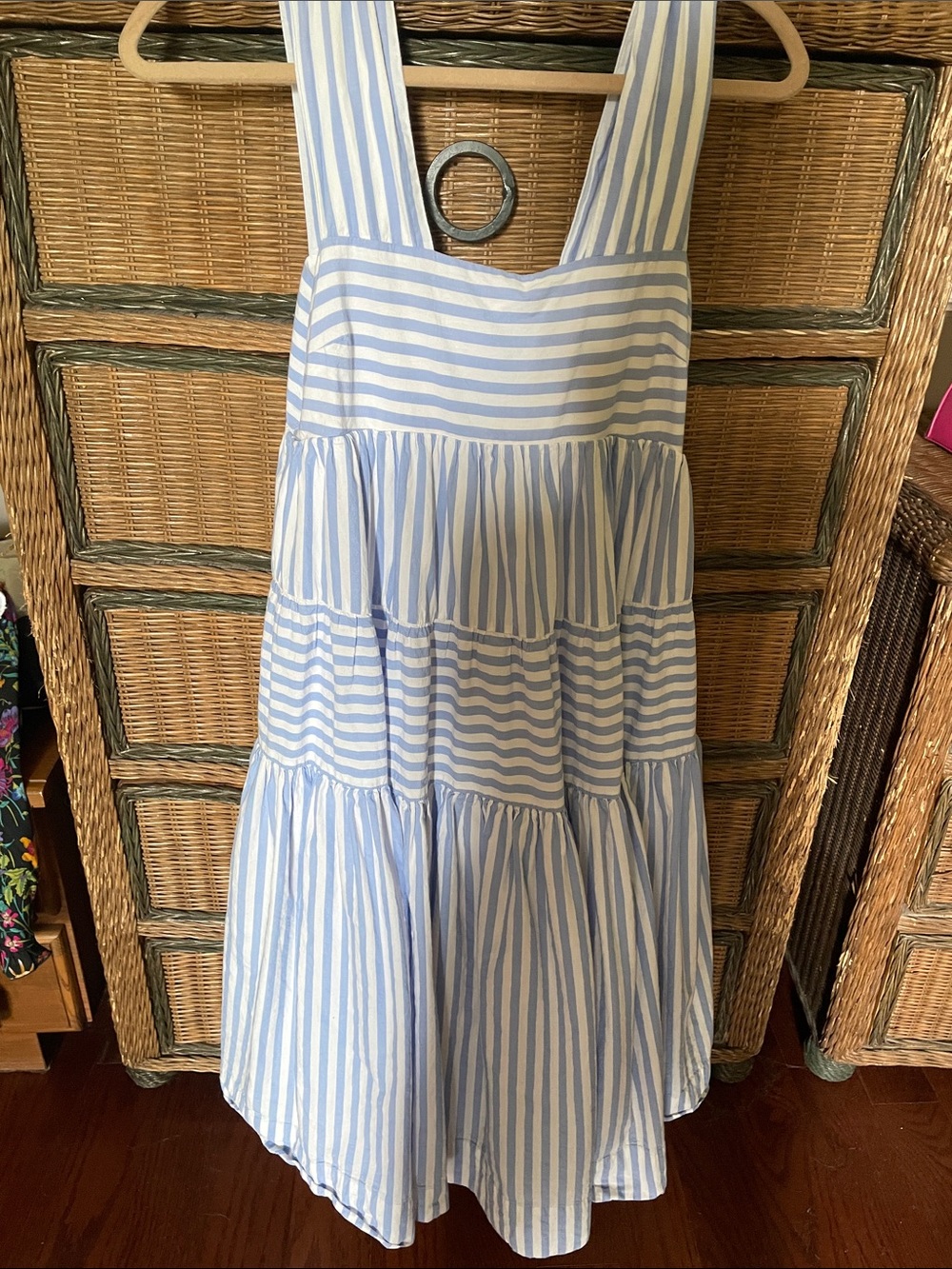 Blue and White Striped Sundress